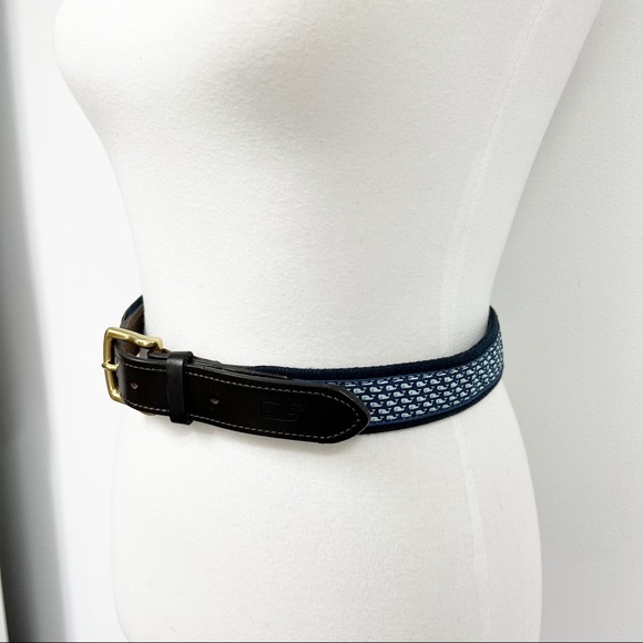 Vineyard Vines Canvas Whale Belt Made in USA Size 30 - Picture 3 of 11
